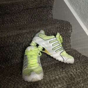 Nike White and Green Low-Top Sneakers with Striking Accents